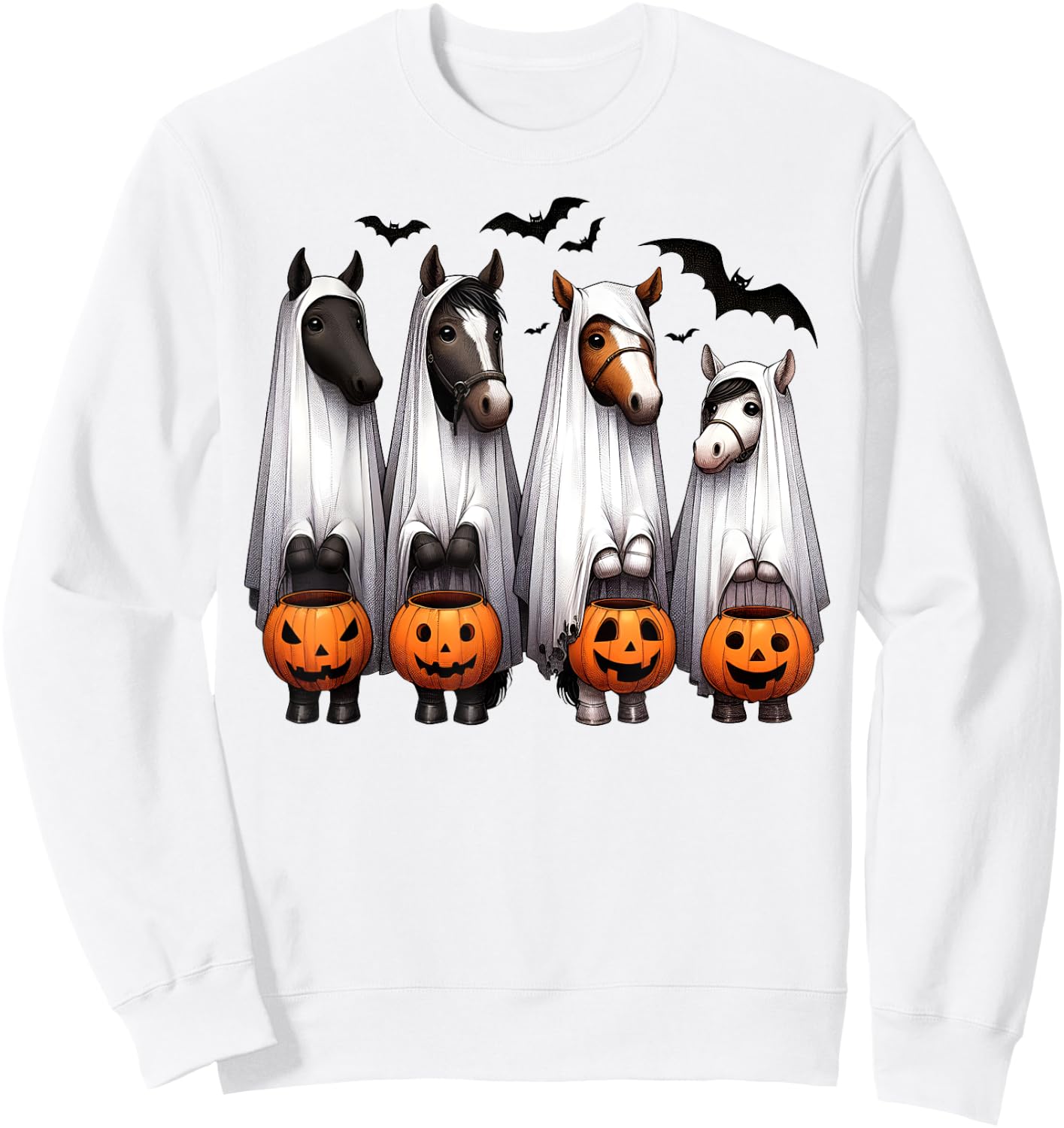 Horse Ghost Sweatshirt - Sweatshirt | White