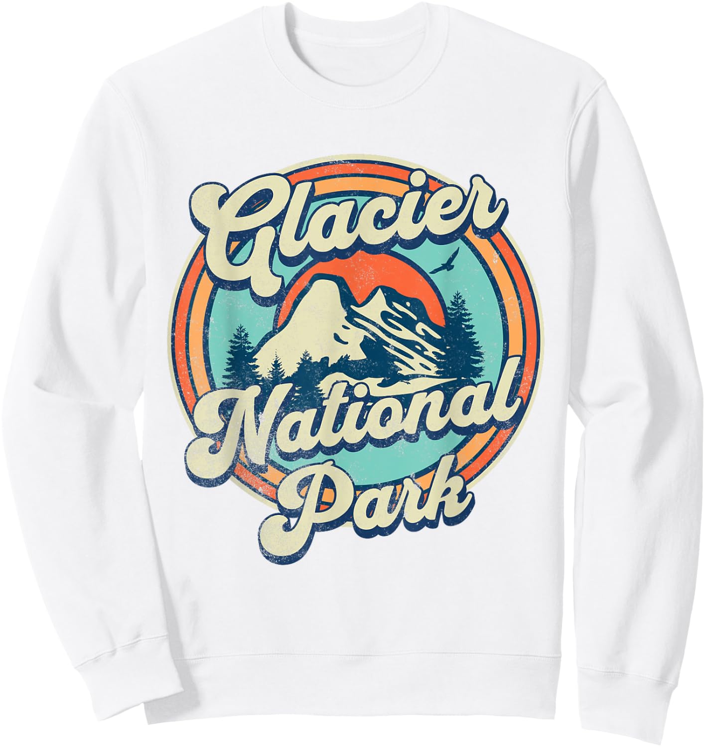Glacier National Park Sweatshirt - Sweatshirt | White