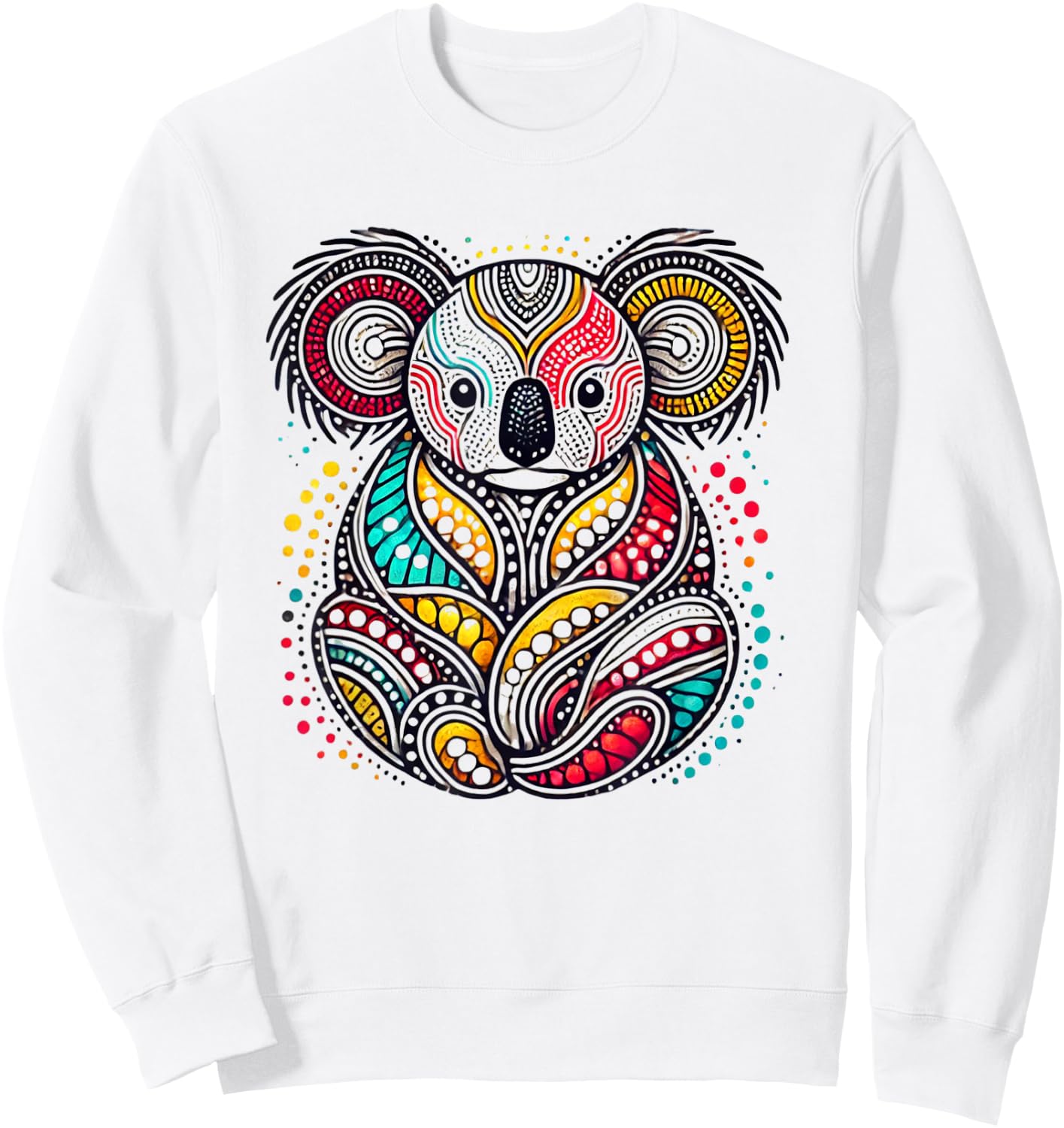 Australian Aboriginal Koala Funny Animal Lover Australia Sweatshirt - Sweatshirt | White