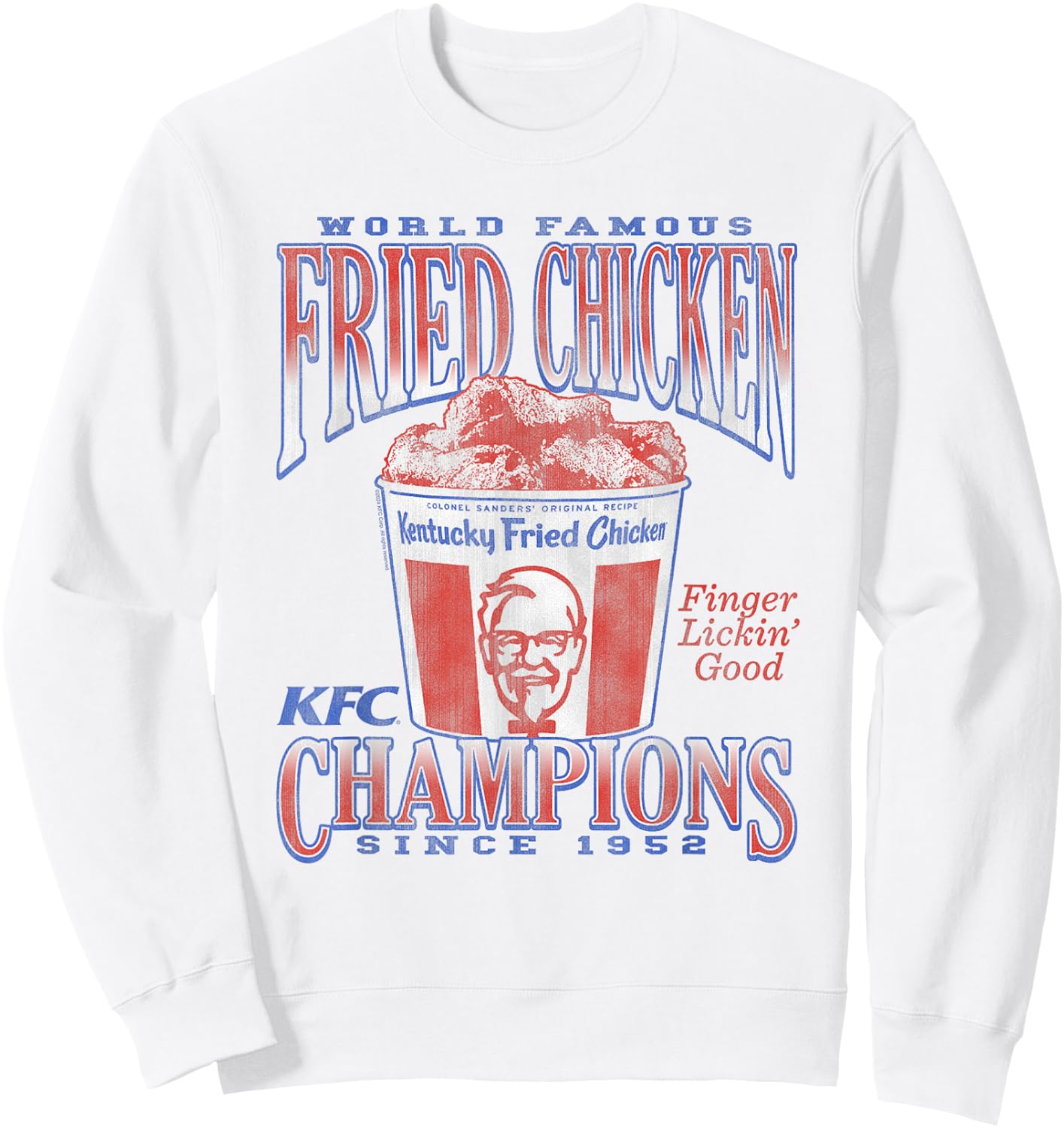 Officially Licensed KFC World Famous Chicken 1952 Champions Sweatshirt - Sweatshirt | White