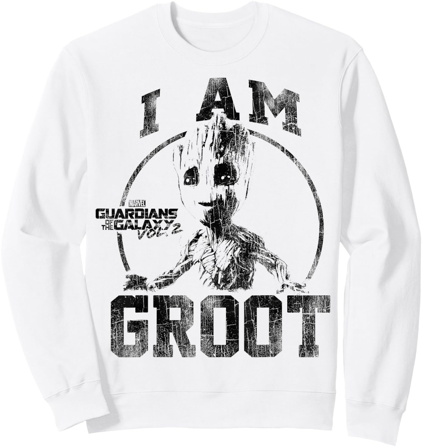 Marvel Guardians Vol.2 I Am Groot Collegiate Vintage Sweatshirt - Sweatshirt | White