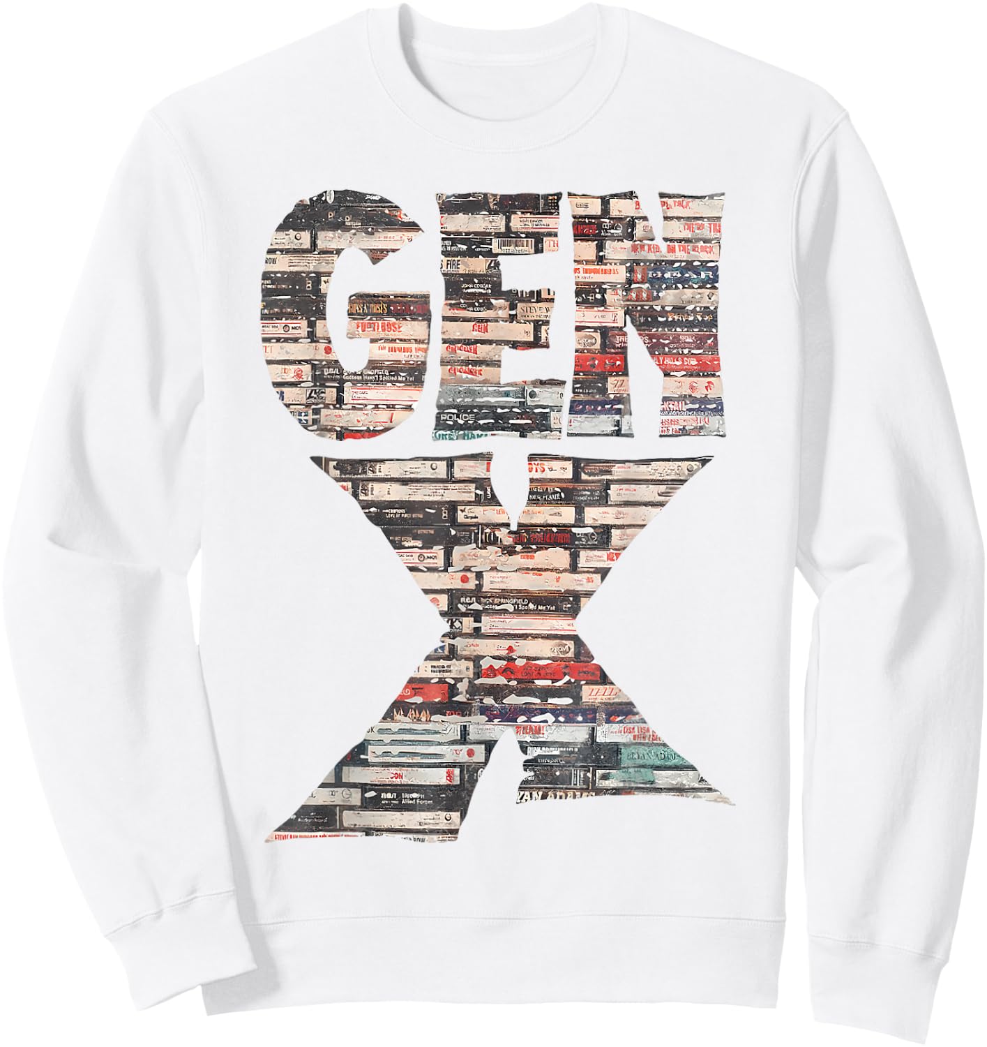 Gen X 80’s Rock Cassettes Sweatshirt - Sweatshirt | White