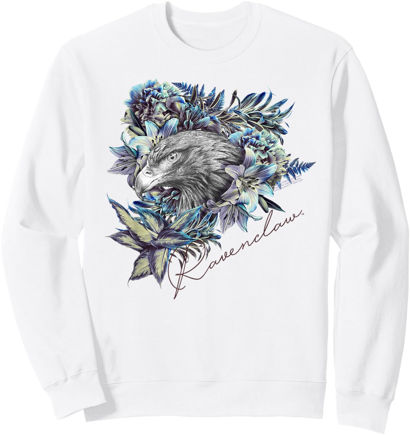 Harry Potter Ravenclaw Floral Eagle Mascot Sweatshirt - Sweatshirt | White