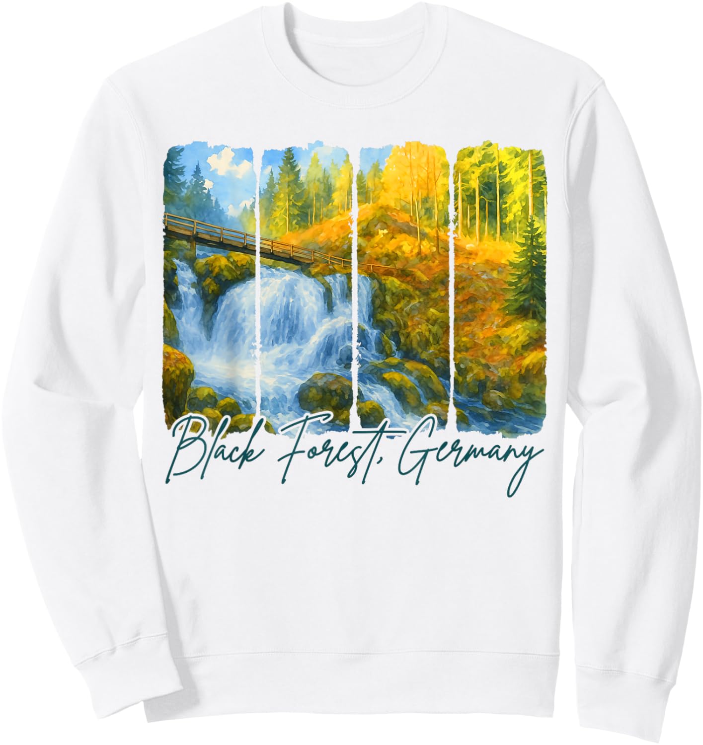Black Forest Germany Travel Brushstroke Black Forest Trip Sweatshirt - Sweatshirt | White