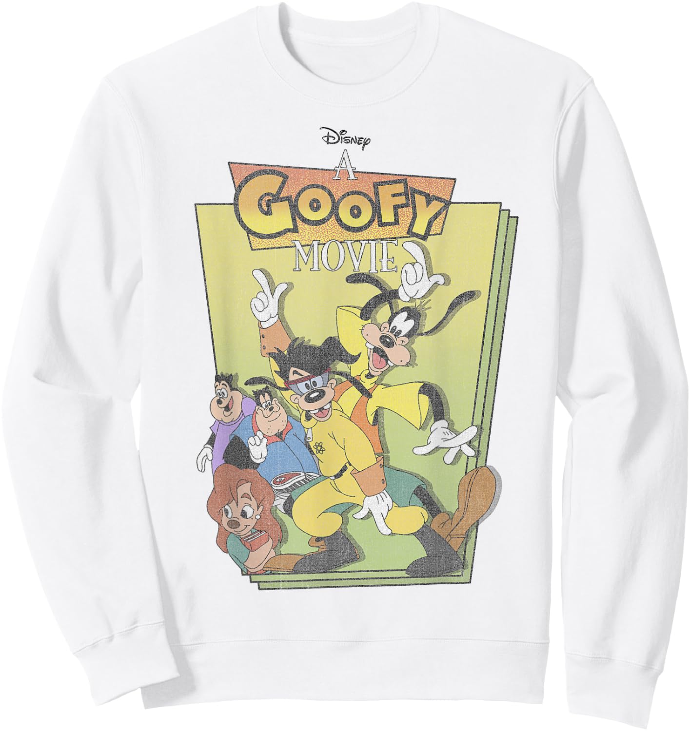 Disney A Goofy Movie Max Powerline Dance Logo Small Sweatshirt - Sweatshirt | White