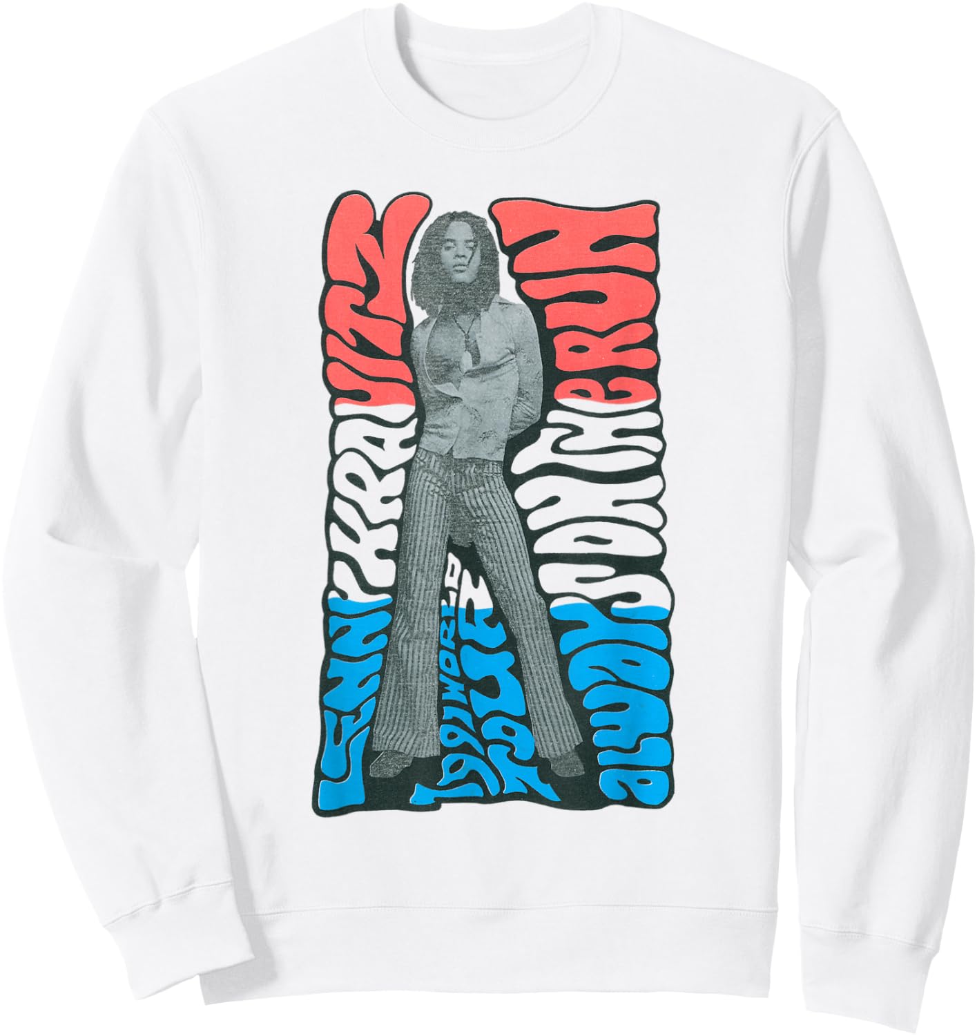 Lenny Kravitz Wavy World Tour Sweatshirt - Sweatshirt | White