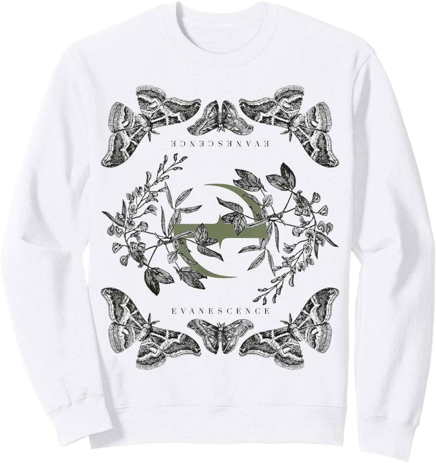 Evanescence – Synthesis Moth Sweatshirt - Sweatshirt | White