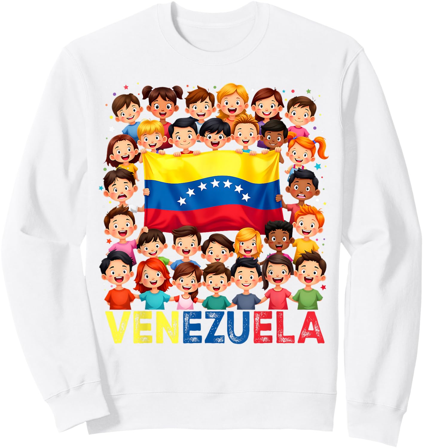 Hispanic Heritage Month Costume Venezuela Flag Pride Kids Sweatshirt - Sweatshirt | White