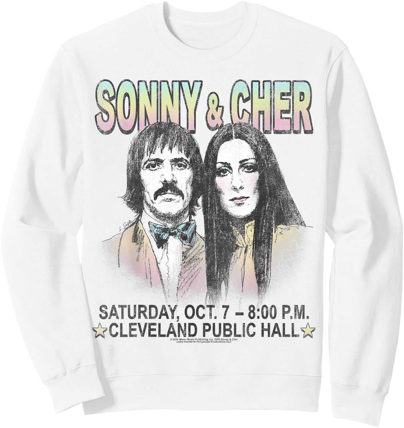 Sonny and Cher Cleveland Hall Sweatshirt - Sweatshirt | White