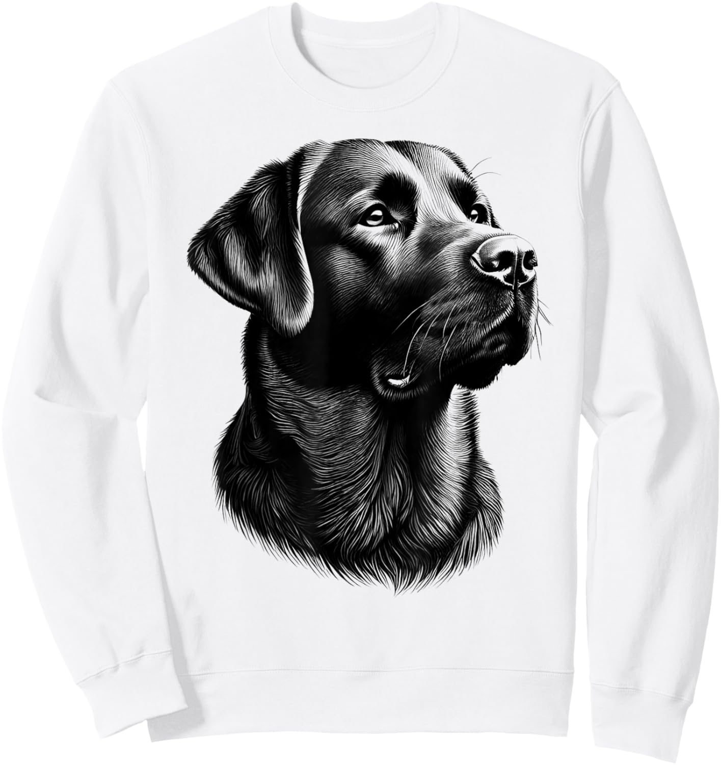 Proud Labrador Head Drawing Style Sweatshirt - Sweatshirt | White