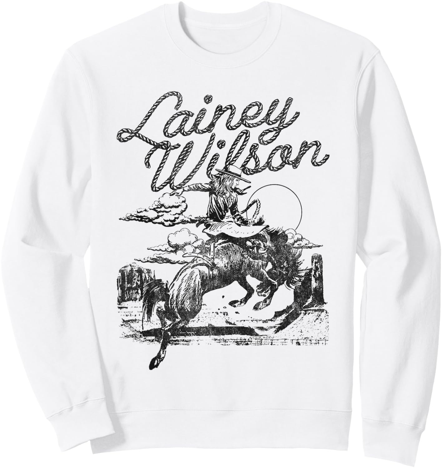 Lainey Wilson - Horse Sweatshirt - Sweatshirt | White