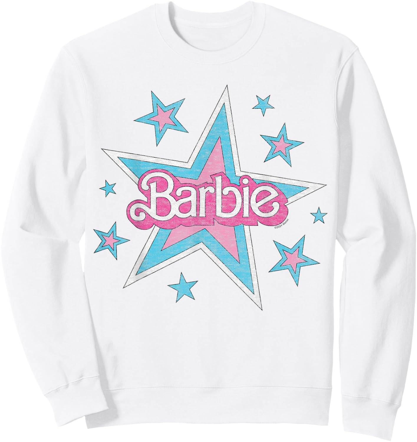 Barbie - Vintage Logo with Stars Sweatshirt - Sweatshirt | White