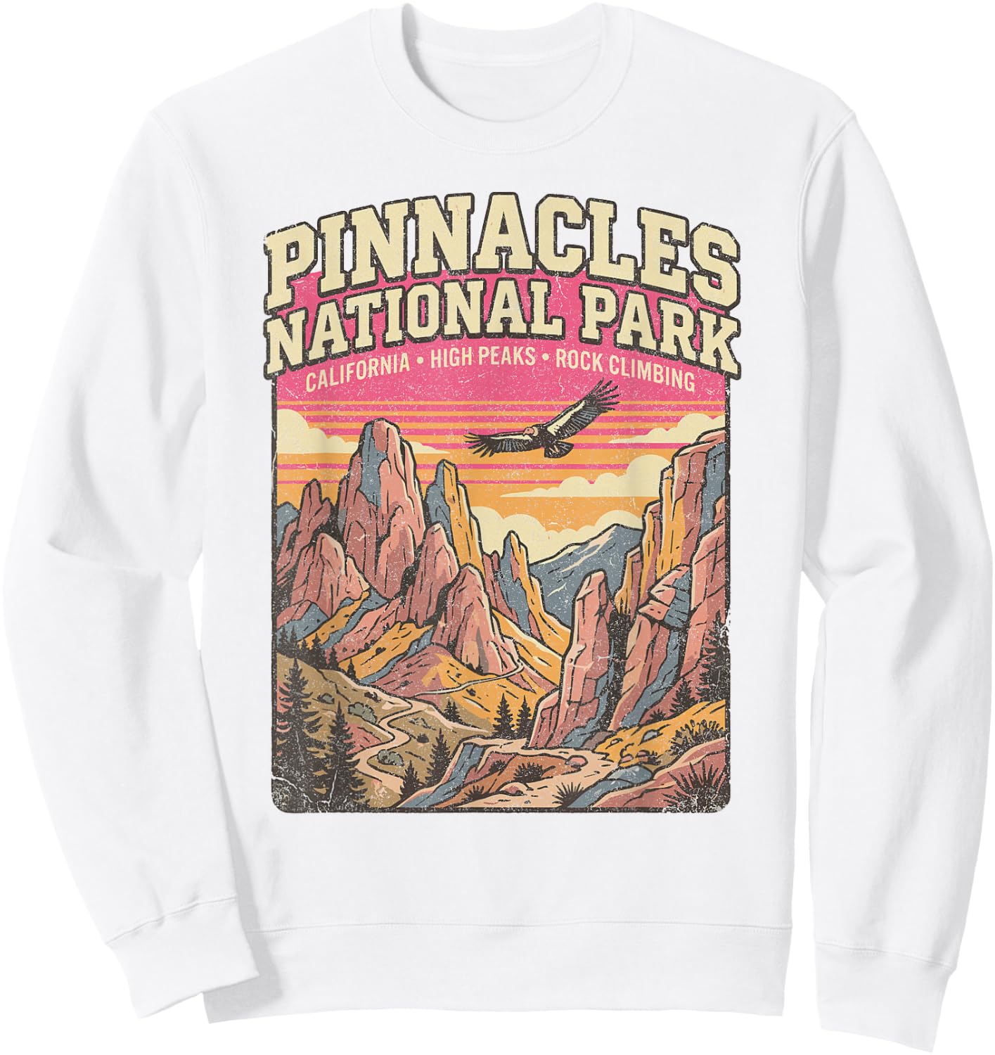 Pinnacles National Park California US Vintage Sweatshirt - Sweatshirt | White