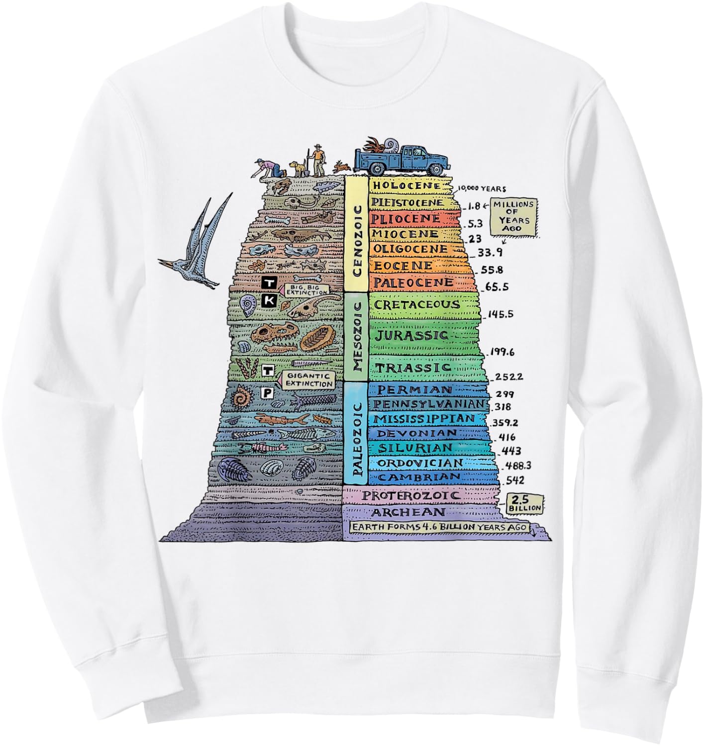 Geology Earthform Geologist Rock Collector Mineral Geode Sweatshirt - Sweatshirt | White