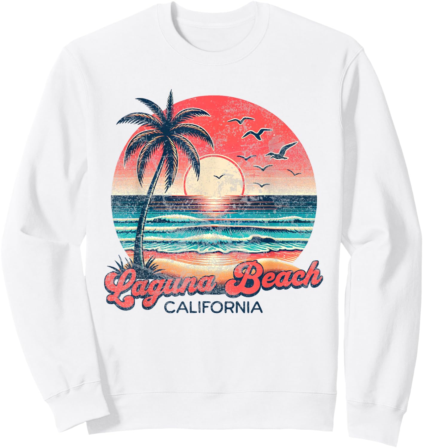 Laguna Beach Women Girls Kids Sweatshirt - Sweatshirt | White