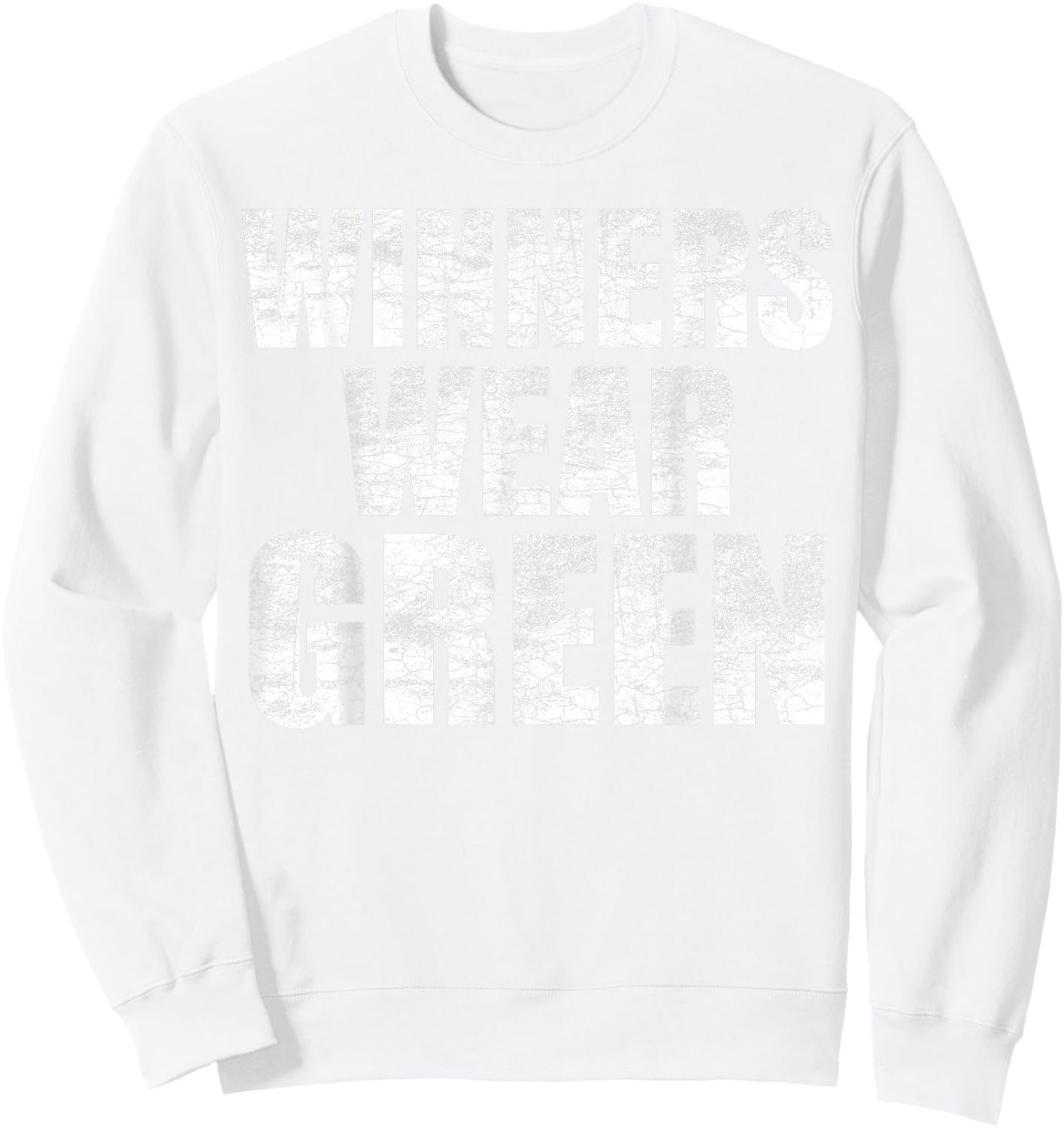 Winners Wear Green Color War Camp Team Game Competition Sweatshirt - Sweatshirt | White