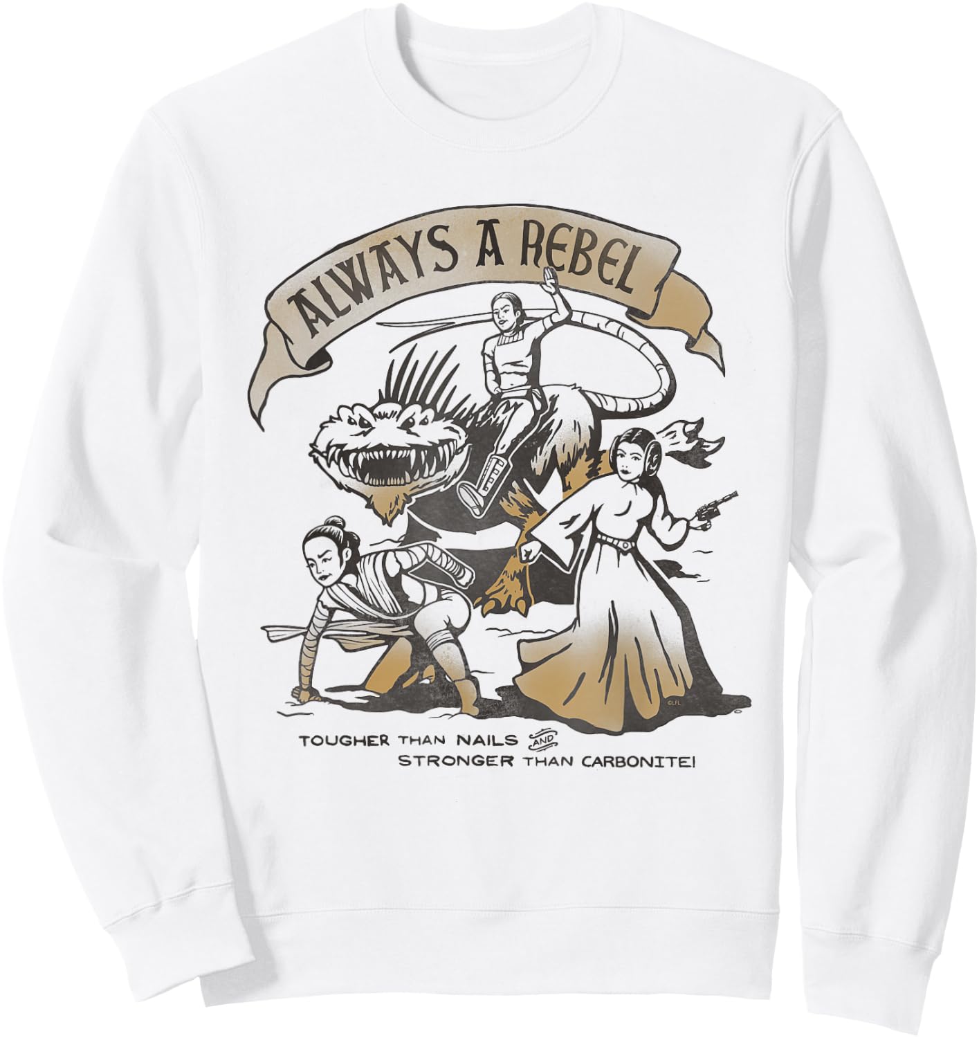 Star Wars Women of the Galaxy Leia Padmé Rey Always a Rebel Sweatshirt - Sweatshirt | White