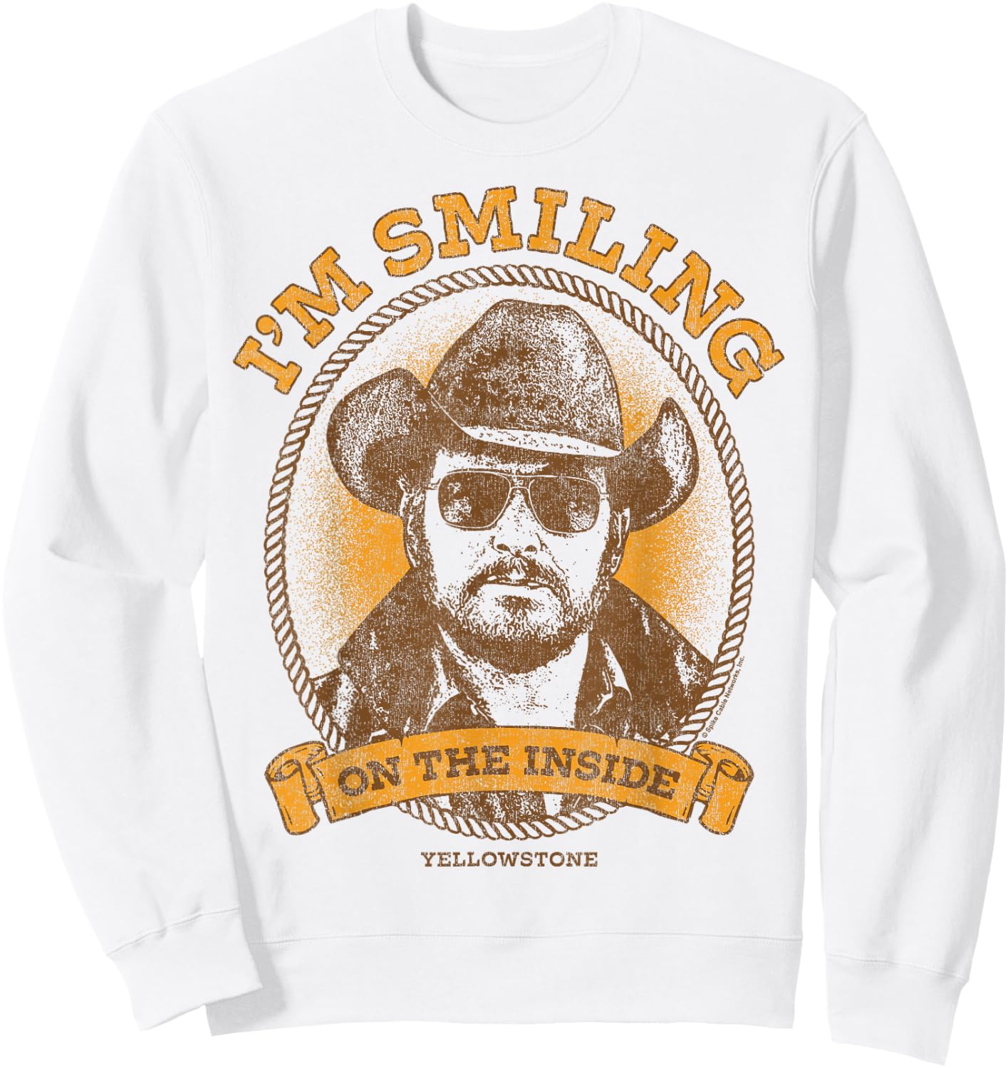 Yellowstone - RIP Wheeler I'm Smiling On The Inside Sweatshirt - Sweatshirt | White