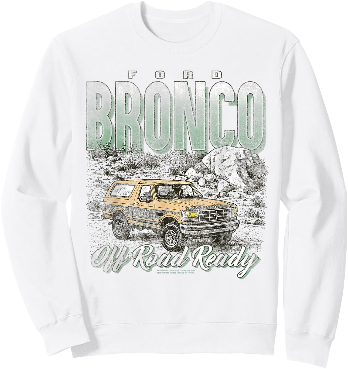 Ford Bronco Off Road Desert Sweatshirt - Sweatshirt | White