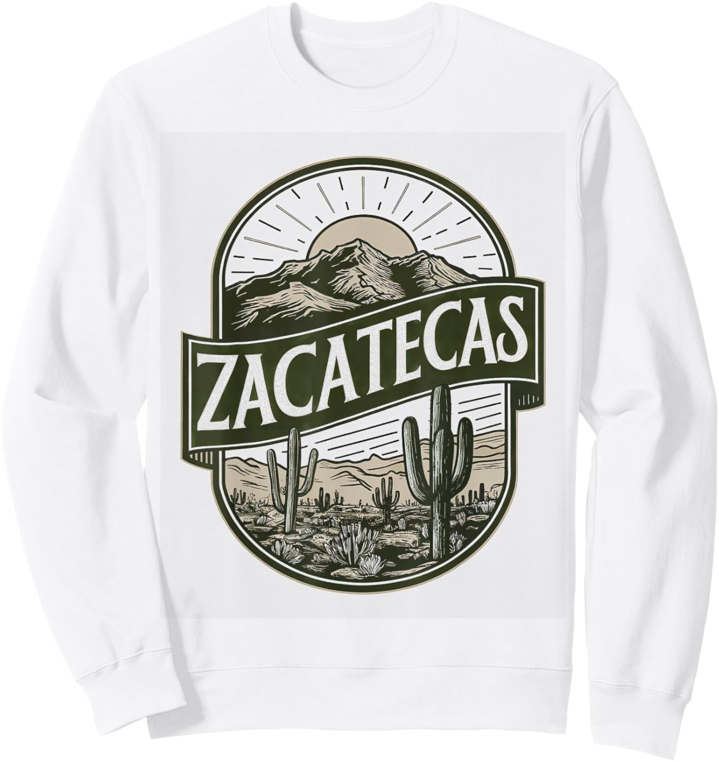 Zacatecas Mexico Souvenir Sweatshirt - Sweatshirt | White