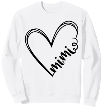 Mimi Heart Grandma Women For Christmas Mother's Day Sweatshirt - Sweatshirt | White