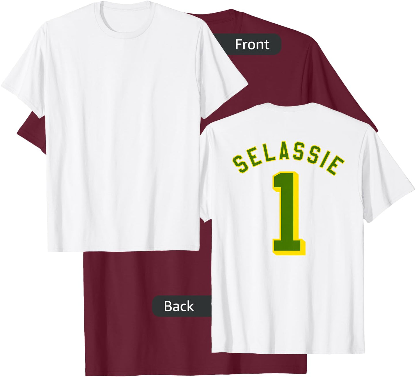 Haile Selassie 1st Jersey Jah Ras Tafari Roots Reggae Rasta T-Shirt - T-Shirt | Maroon