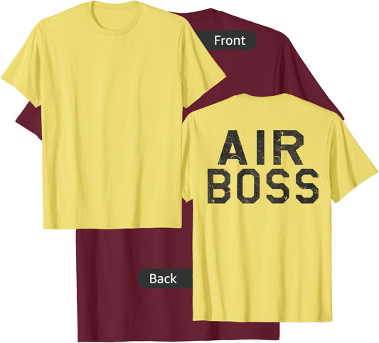 Air Boss Aircraft Carrier Deck Boss Military | BACK PRINT T-Shirt - T-Shirt | Maroon