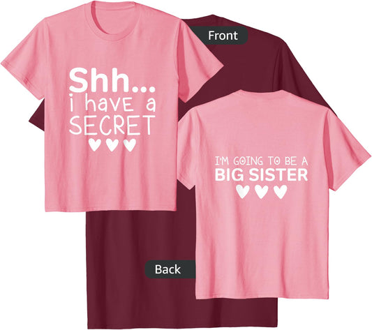 Kids I Have A Secret Big Sister Future Big Sister for Toddler T-Shirt - T-Shirt | Maroon