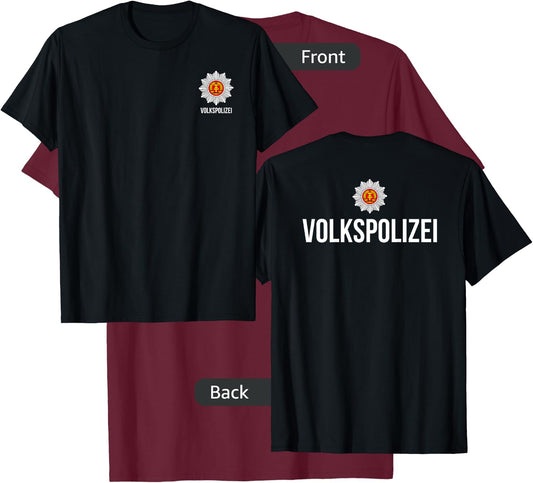 East Germany GDR Volkspolizei Police T-Shirt - T-Shirt | Maroon