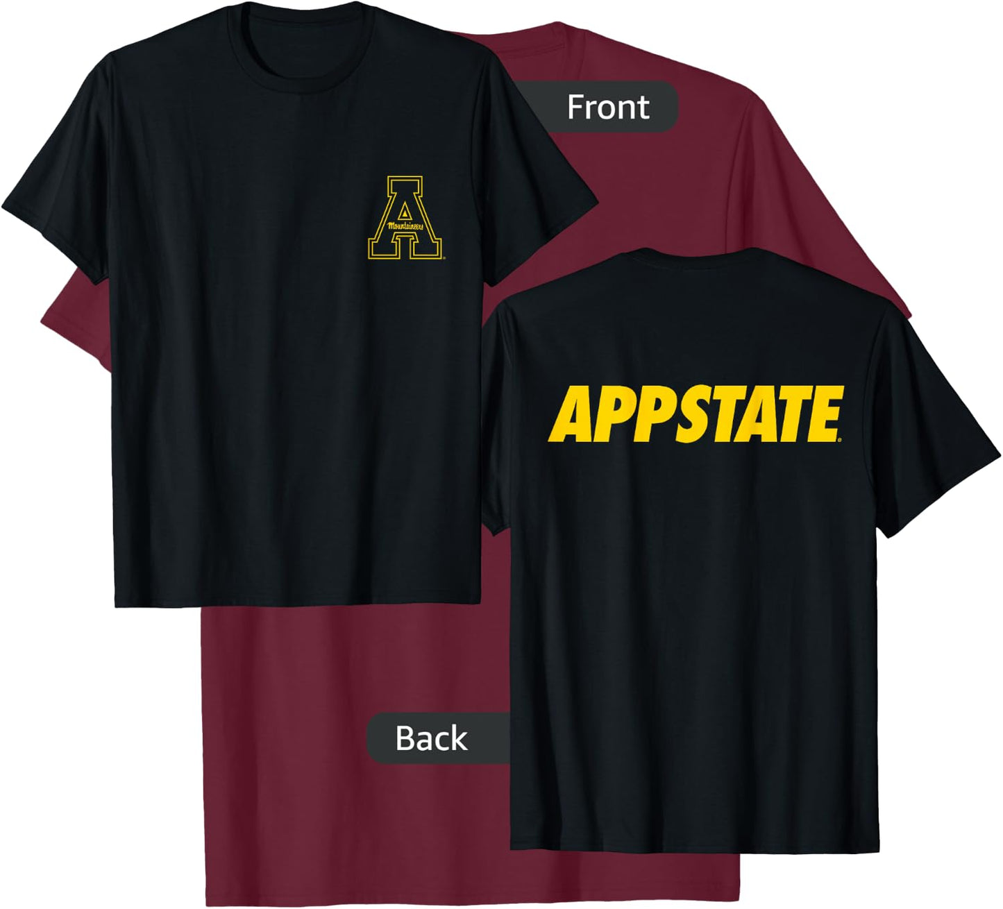 App State Mountaineers | Official NCAA | T1APPSP01 T-Shirt - T-Shirt | Maroon