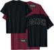 Coach Sports Trainer Vintage Varsity Team Black on The Back T-Shirt - T-Shirt | Maroon