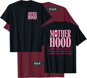 Mother Hood Rock Mother's Day Front And Back T-Shirt - T-Shirt | Maroon