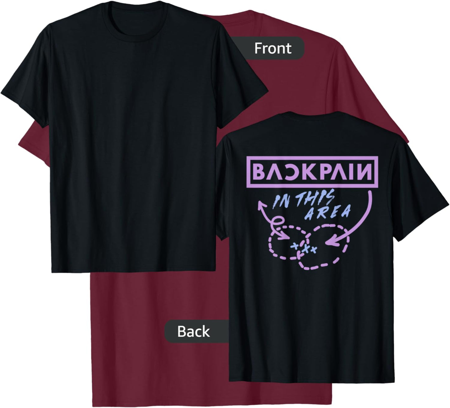 Back Pain In This Area (on back) T-Shirt - T-Shirt | Maroon