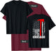 Chicago Firefighter Shirt Fireman American Flag Gift T-Shirt - T-Shirt | Maroon