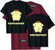 Pompompurin Character Front and Back Small T-Shirt - T-Shirt | Maroon