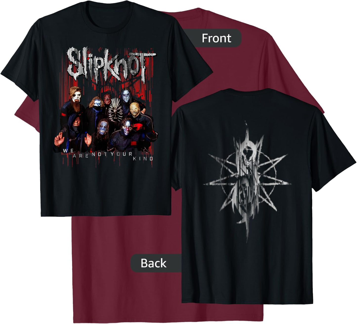 Slipknot Official We Are Not Your Kind Red Group T-Shirt - T-Shirt | Maroon