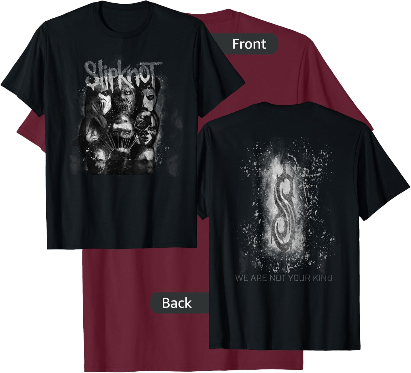 Slipknot Official We Are Not Your Kind Splatter T-Shirt - T-Shirt | Maroon