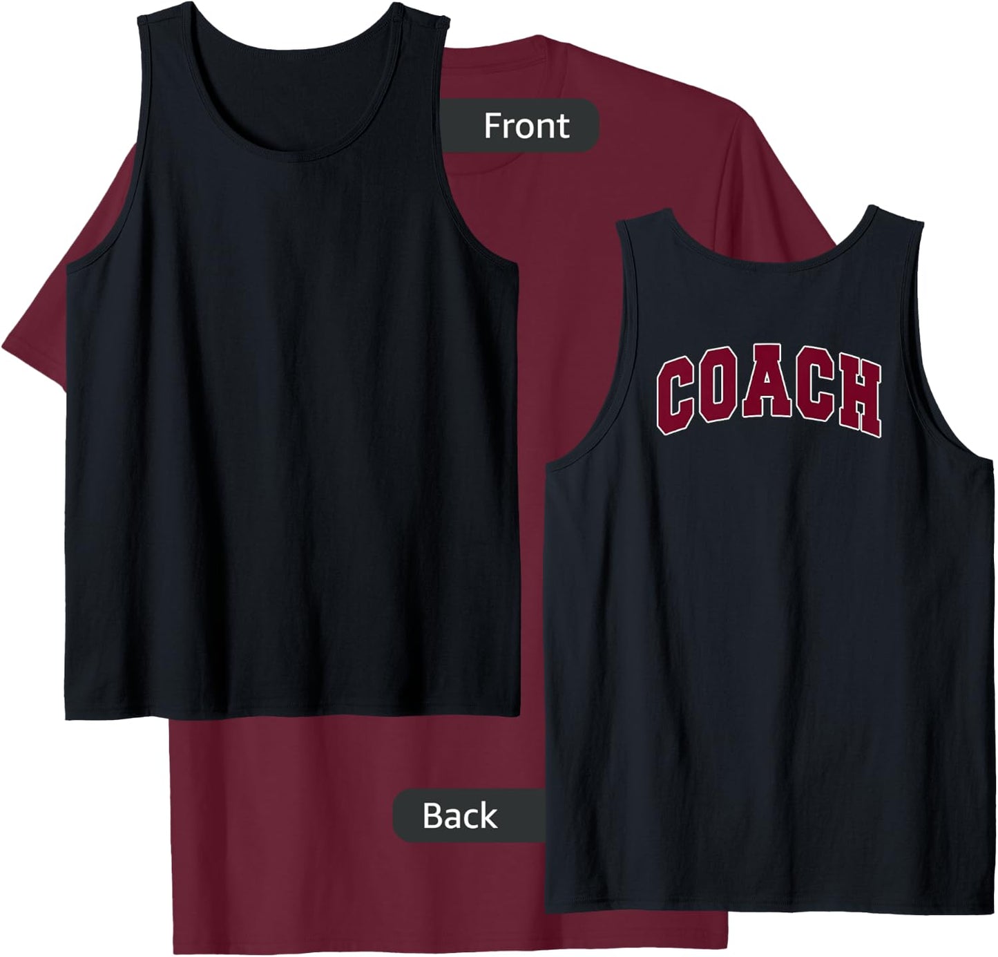 Coach Sports Trainer Vintage Varsity Team Red on the back T-Shirt - T-Shirt | Maroon
