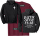 Faith Over Fear Bible Verse Christian Front and Back Print T-Shirt - T-Shirt | Maroon