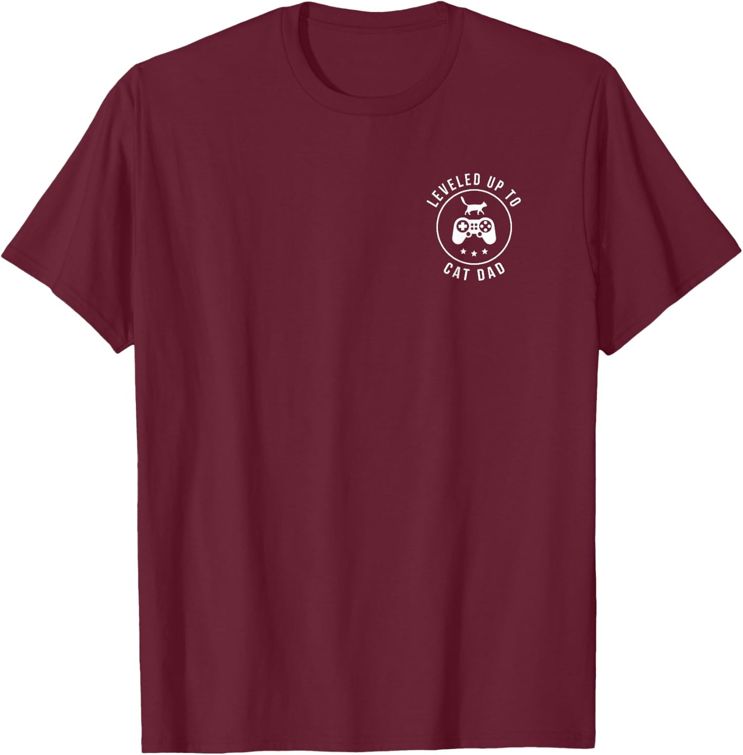 Gift New Cat Dad Gamer / Cat Dad Gamer T-Shirt - T-Shirt | Maroon