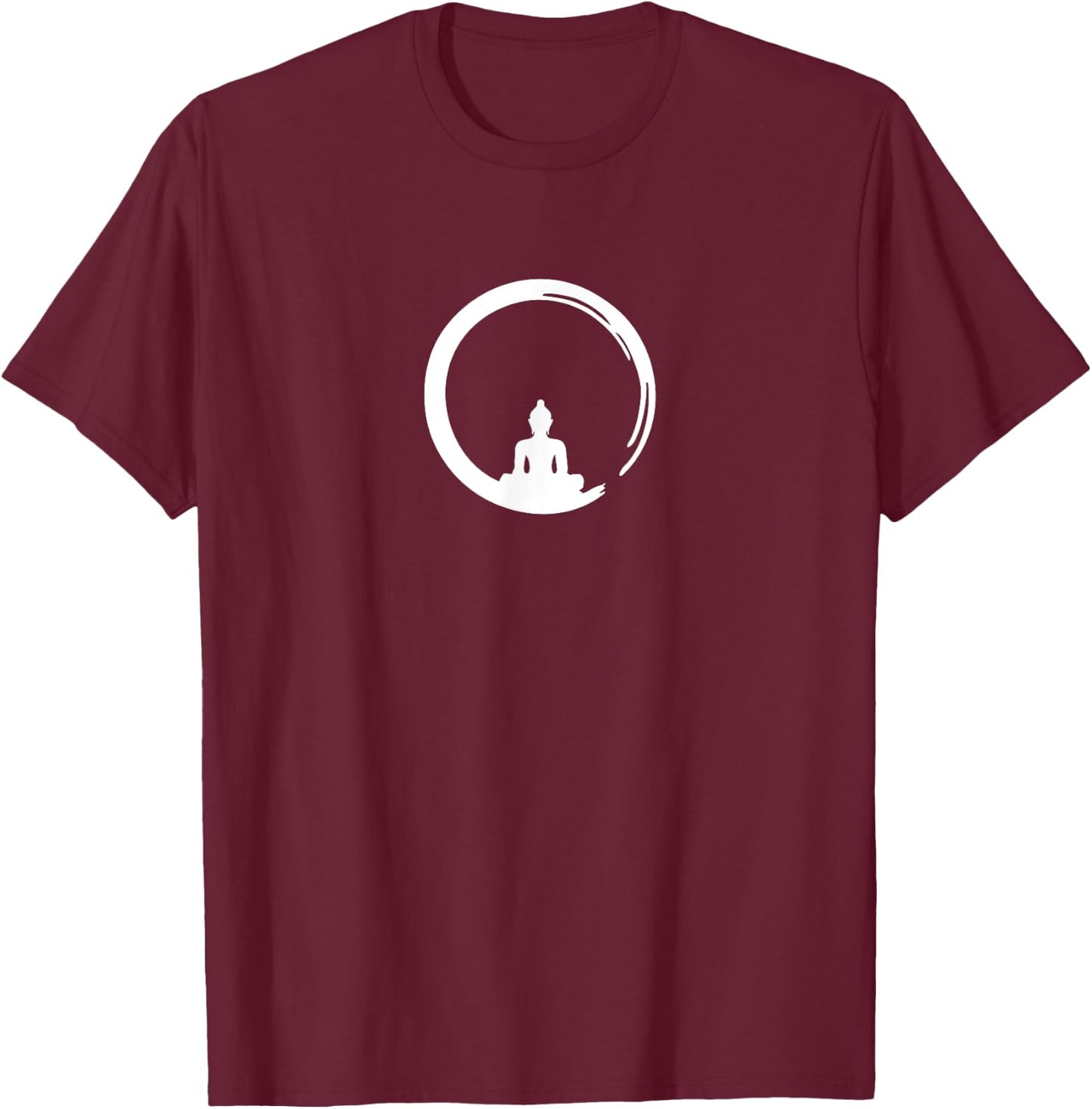 Enso, Zen, Circle, Symbol Buddhism Buddha Meditation Yoga T-Shirt - T-Shirt | Maroon