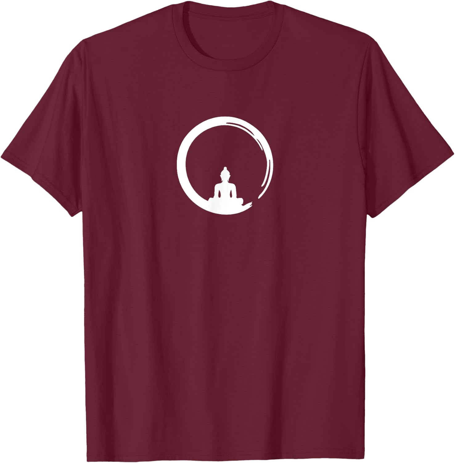 Enso, Zen, Circle, Symbol Buddhism Buddha Meditation Yoga T-Shirt - T-Shirt | Maroon