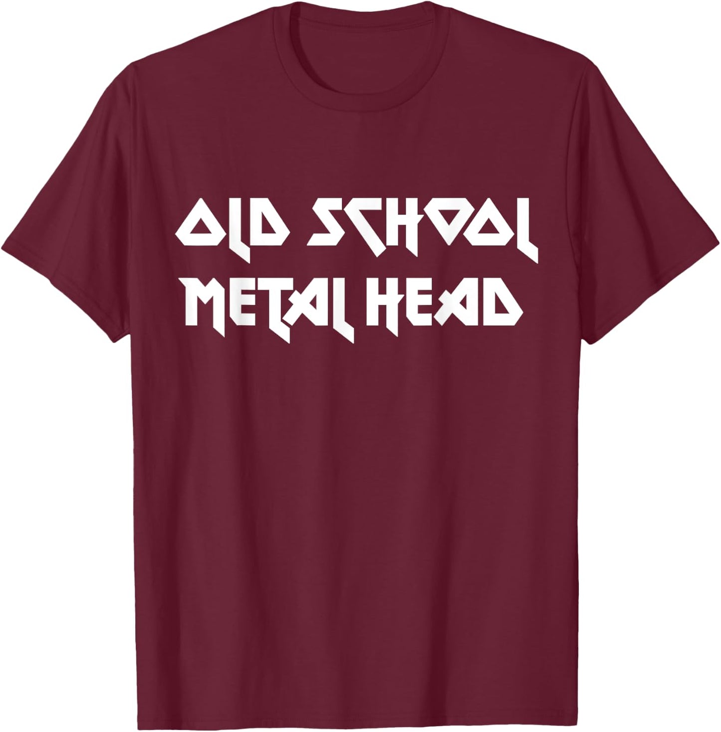 Old School Metal Head T-Shirt - T-Shirt | Maroon