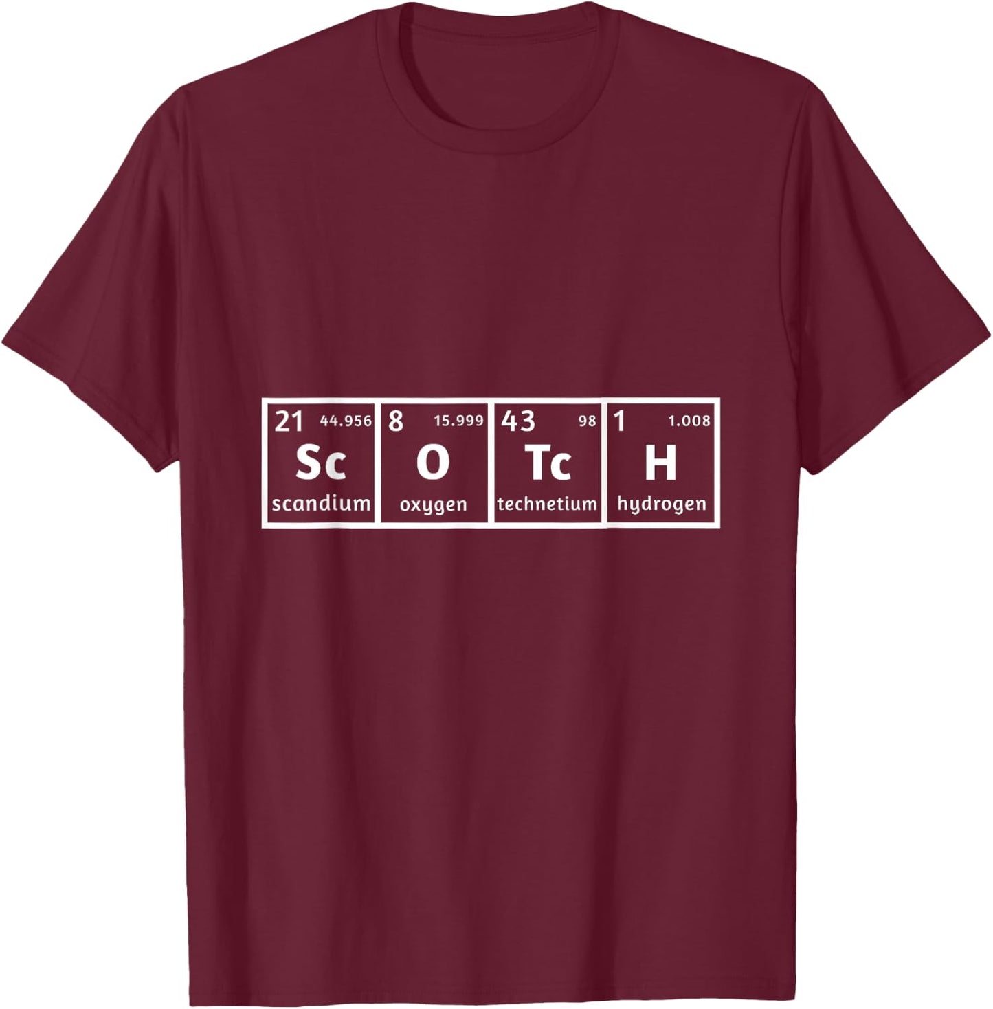 Funny Scotch single malt Chemistry islay T-Shirt - T-Shirt | Maroon