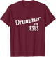 Drummer for Jesus, Christian Script Drumming T-Shirt - T-Shirt | Maroon