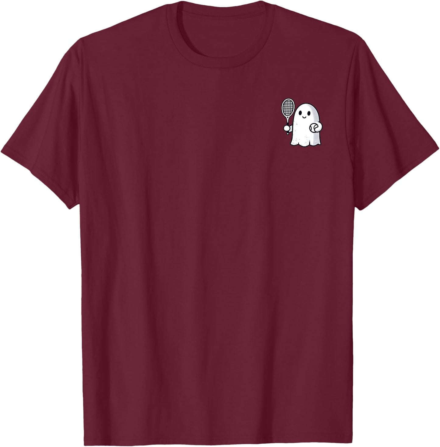 Funny Halloween Ghost Tennis My Boo Halloowen Men Women T-Shirt - T-Shirt | Maroon