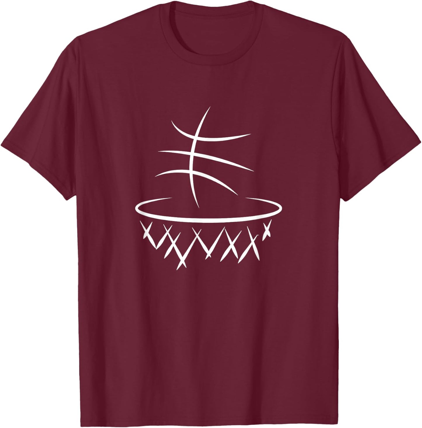 Graphic Basketball T-Shirt - T-Shirt | Maroon