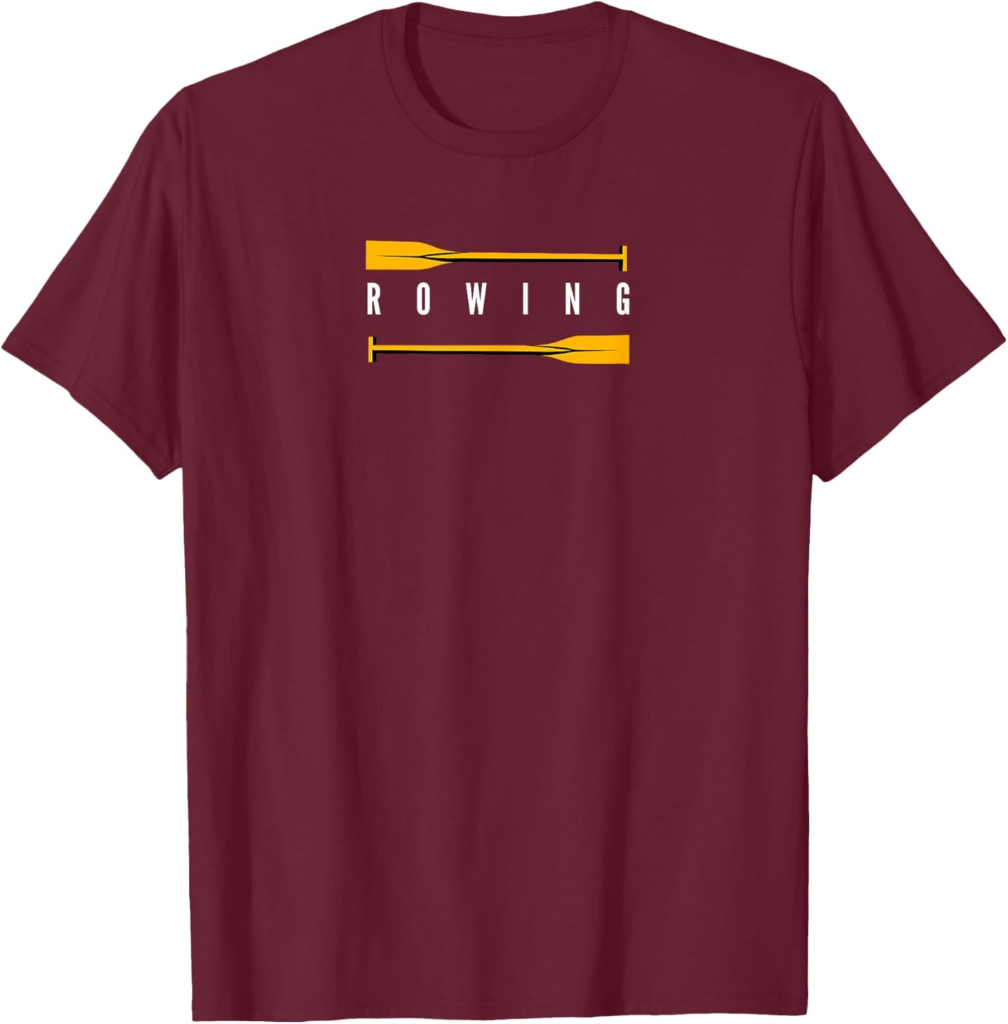 Rowing Art Women Row Team Crew Boat Rower Coxswain T-Shirt - T-Shirt | Maroon