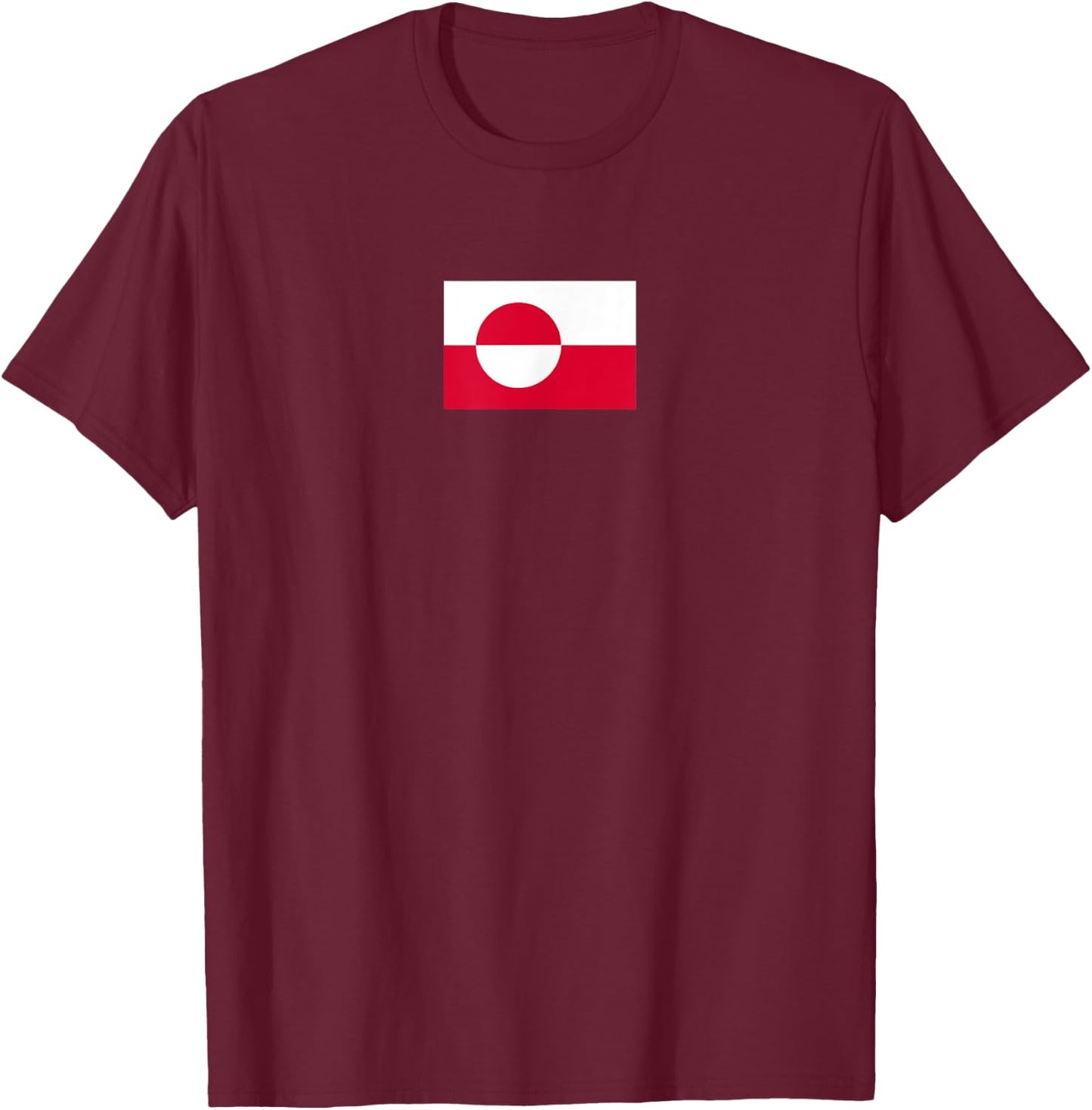 Greenlandic Flag of Greenland T-Shirt - T-Shirt | Maroon