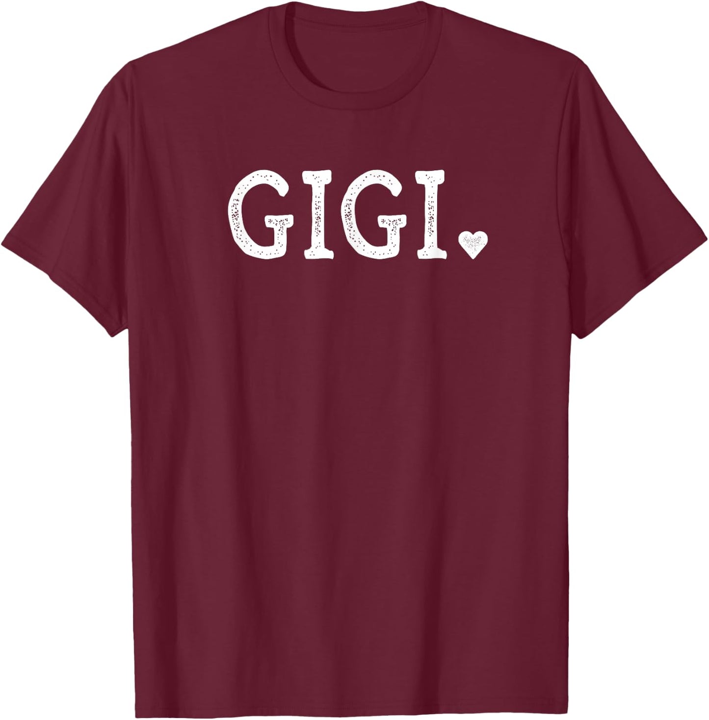 Gigi Gifts Design with Heart Love Gigi T-Shirt - T-Shirt | Maroon